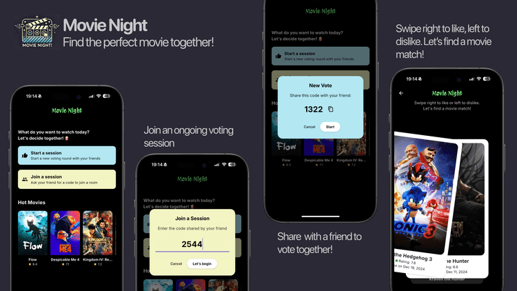 An image of the Movie Night App project.